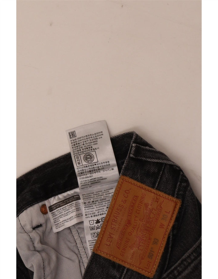 Levi's muške 501 ravne traperice W30 L28 sivi pamuk