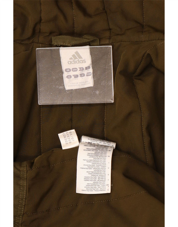 ADIDAS ženski kaput s kapuljačom UK 12 Srednji kaki poliester