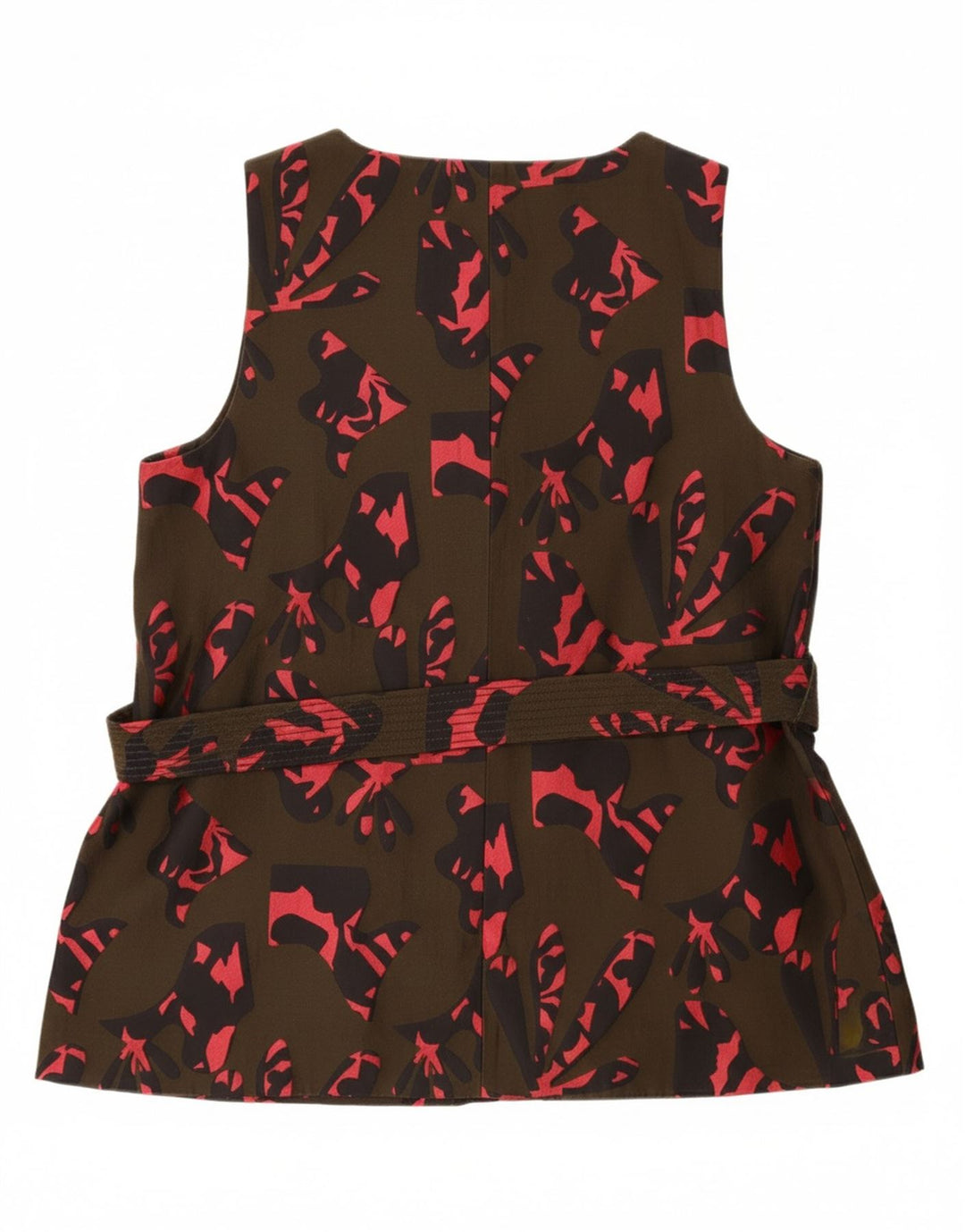 BANANA REPUBLIC Ženski gornji dio bluze s apstraktnim uzorkom UK 14 Srednji kaki