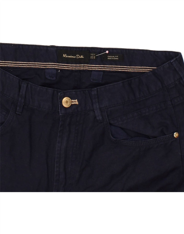 MASSIMO DUTTI Womens Casual Fit Slim Casual Trousers W31 L30 Navy Blue | Vintage Massimo Dutti | Thrift | Second-Hand Massimo Dutti | Used Clothing | Messina Hembry 