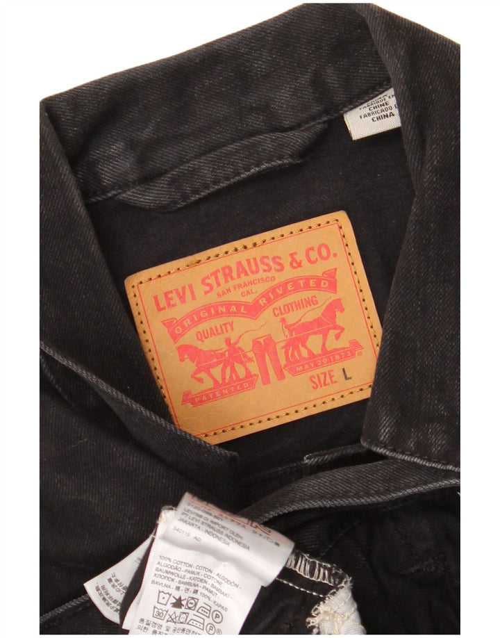 Levi's muška traper jakna UK 40 veliki crni pamuk