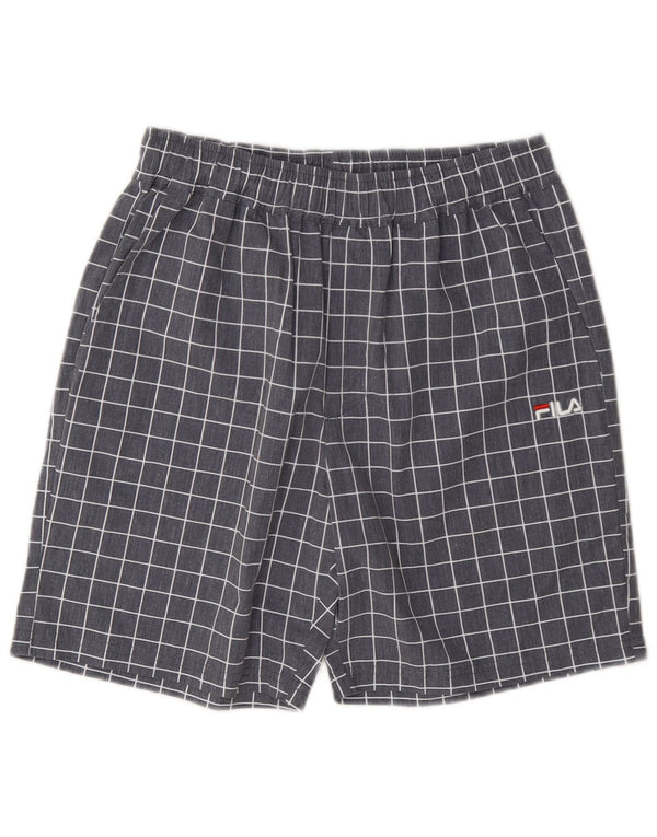 Fila muške sportske kratke hlače XS sivi karirani poliester
