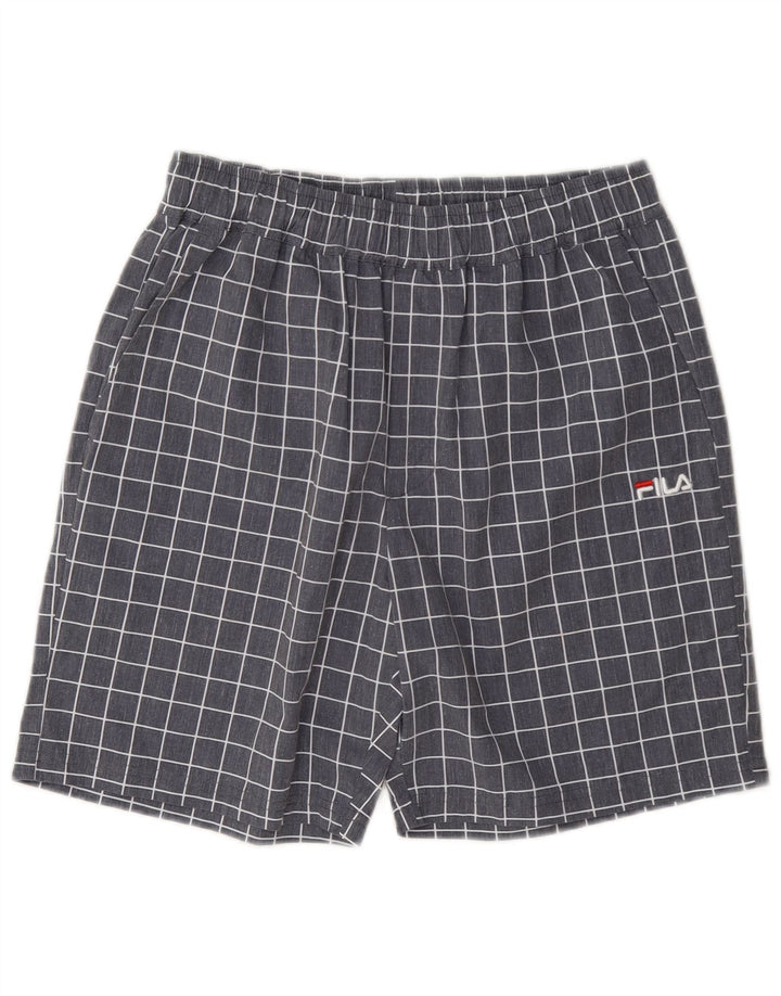 Fila muške sportske kratke hlače XS sivi karirani poliester