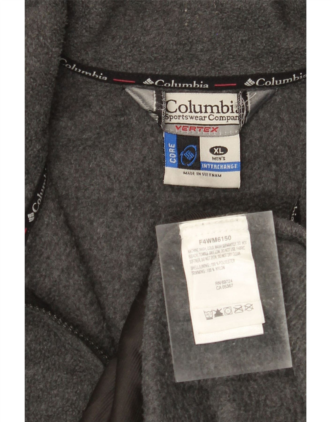 COLUMBIA Muška jakna od flisa UK 42 XL sivi poliester u boji