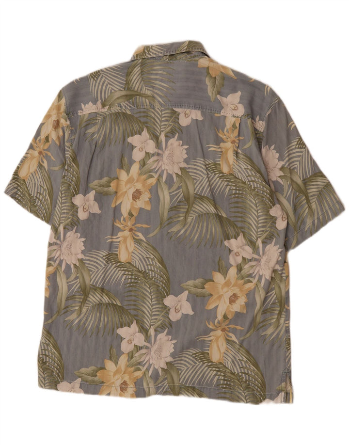 Tommy Bahama muška košulja kratkih rukava Srednje siva cvjetna pamuk