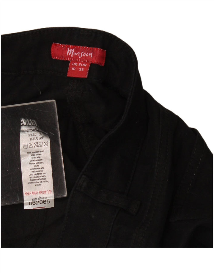 Monsoon ženske traperice Bootcut UK 10 male W30 L31 crni pamuk