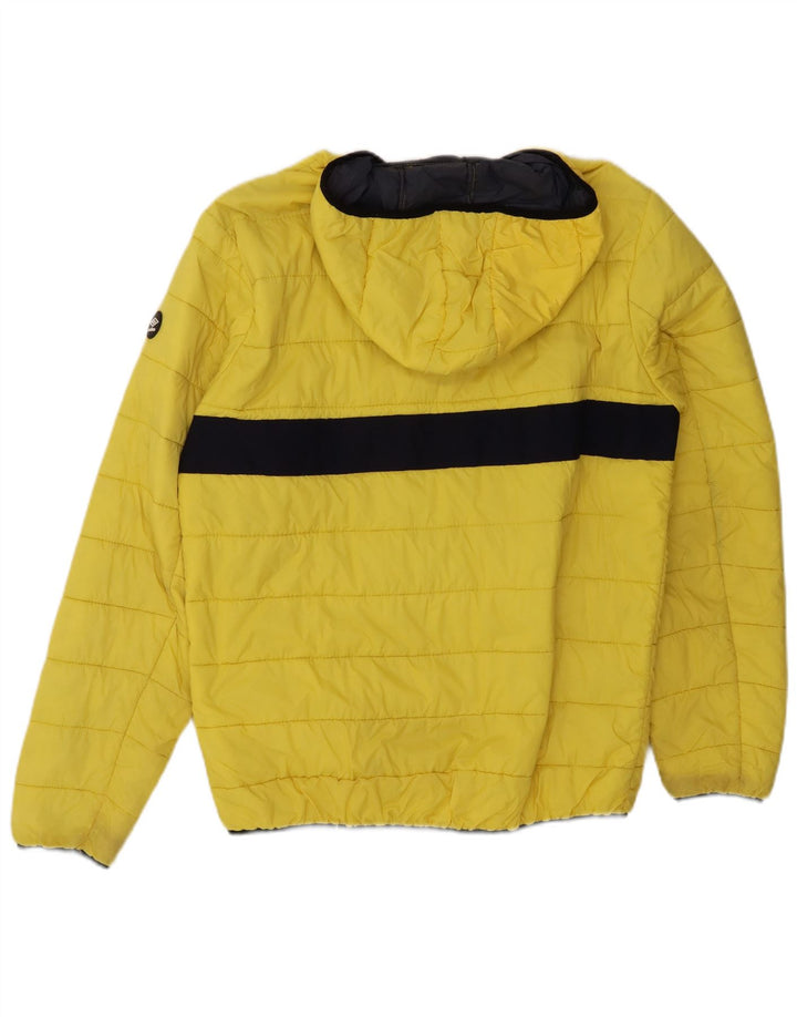 UMBRO Womens Hooded Padded Jacket UK 18 XL Yellow