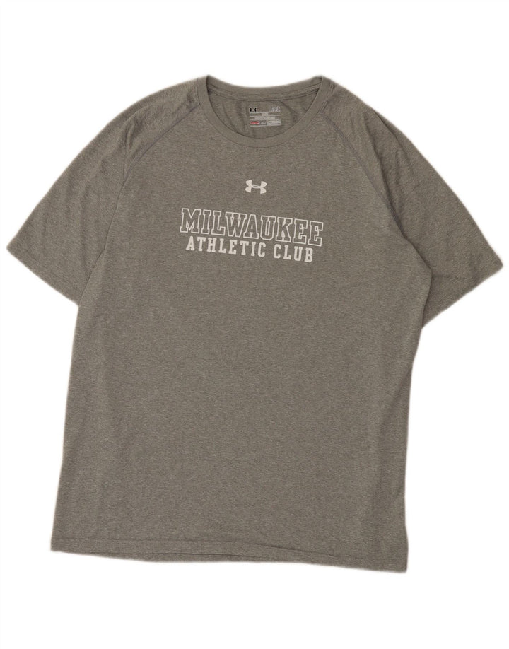 Under Armour muška majica kratkih rukava Milwaukee Graphic, veliki sivi poliester