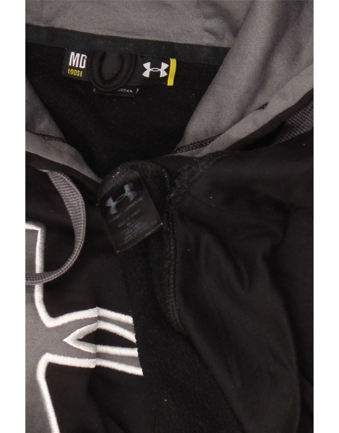 Under Armour muška majica s kapuljačom srednje veličine, crni poliester