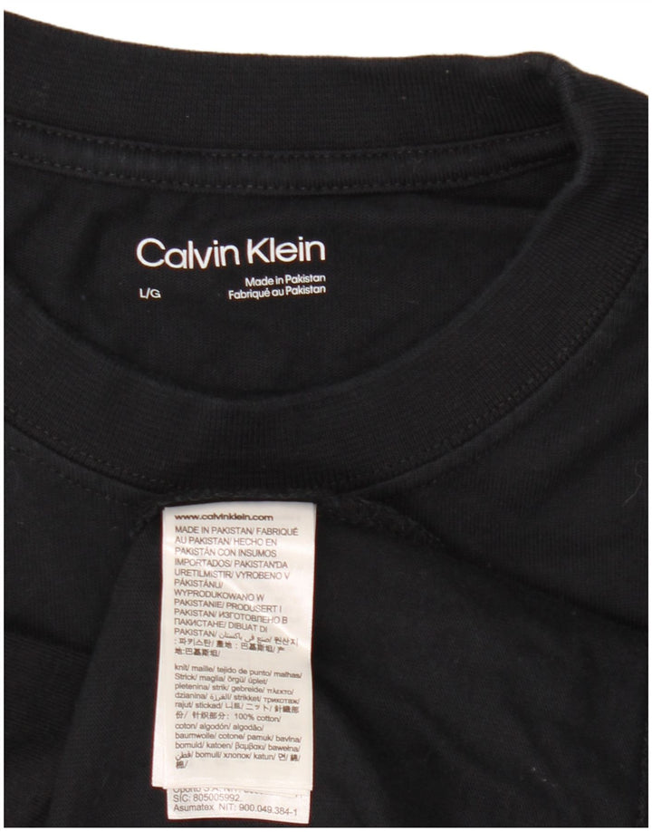 Velika crna pamučna muška majica s grafičkim motivima Calvin Klein