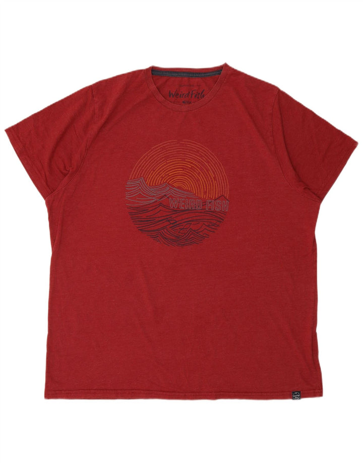 WEIRD FISH Muška majica kratkih rukava s grafičkim motivima 2XL, crveni pamuk
