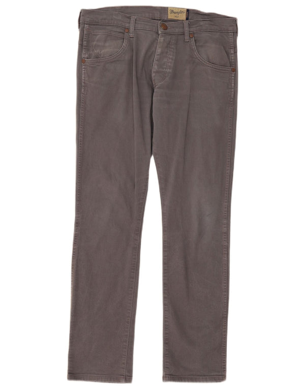 Wrangler muške uske ravne traperice Spencer W32 L32 sivi pamuk