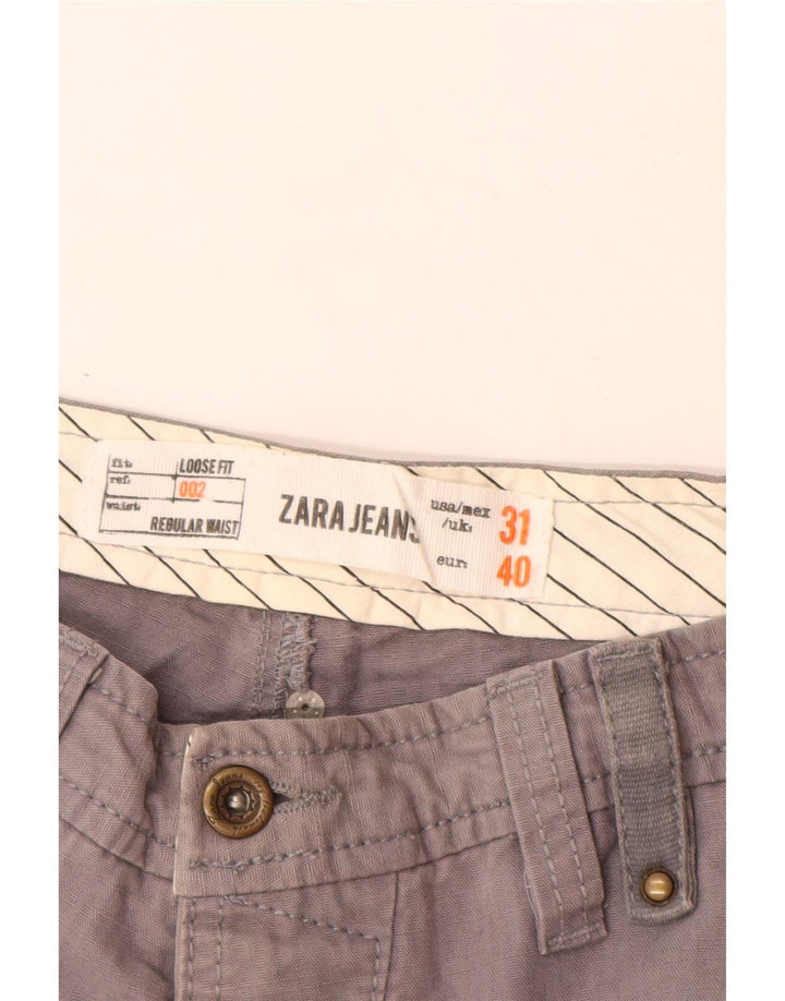 Zara muške ravne kargo hlače EU 40 srednje W31 L31 sive