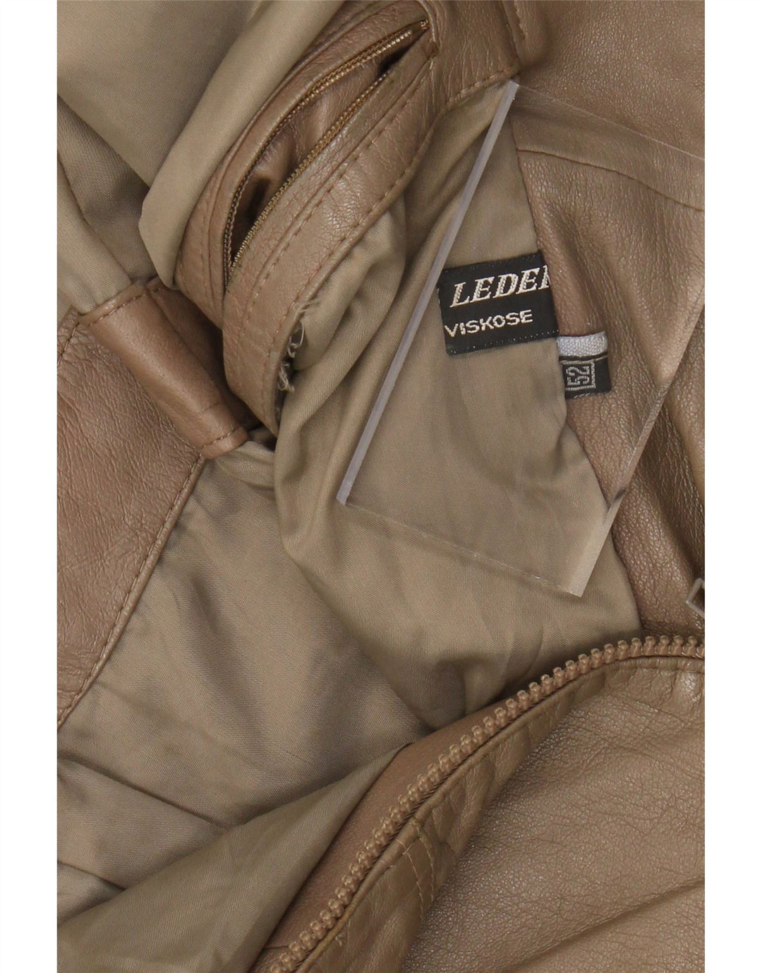 VINTAGE muška kožna jakna UK 38 Srednje smeđa koža