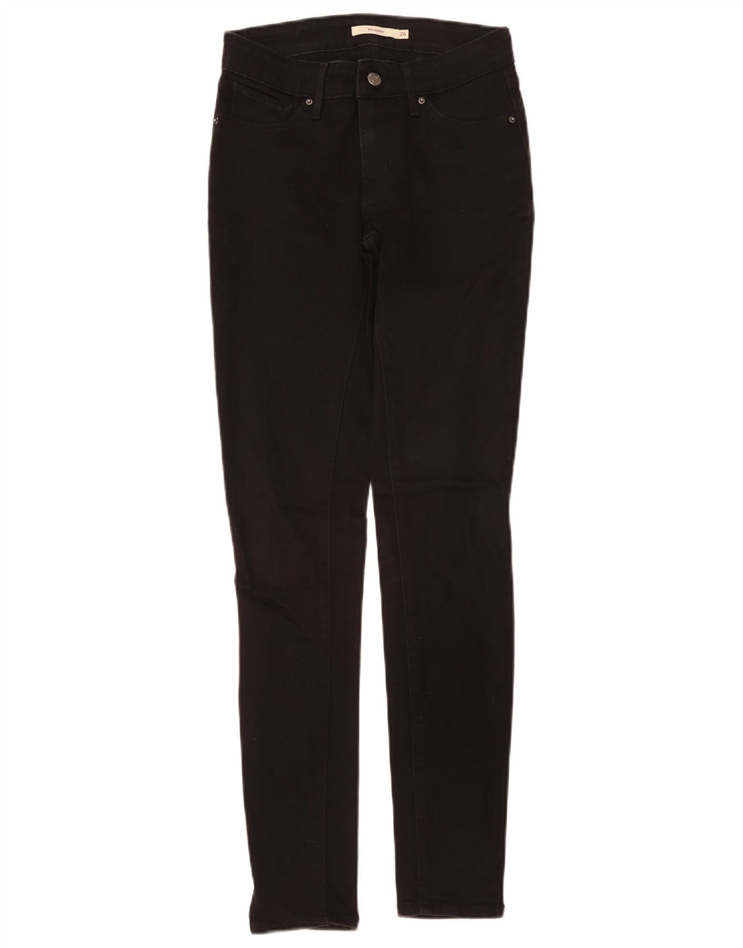 LEVI'S ženske 711 uske traperice W26 L30 crni pamuk