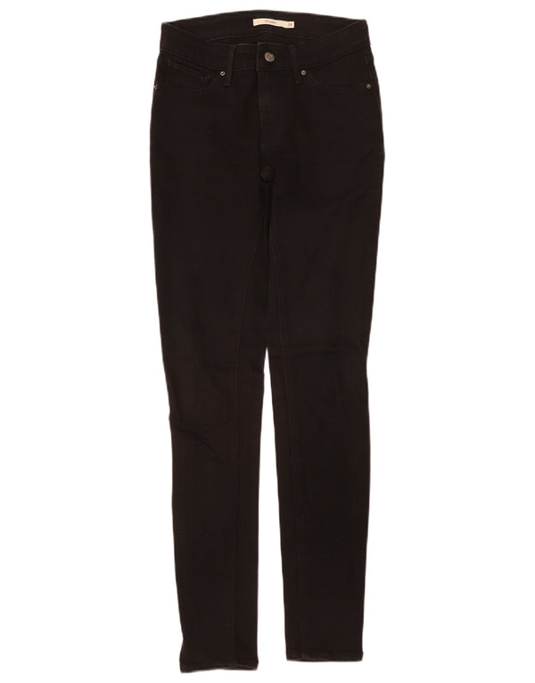 LEVI'S ženske 711 uske traperice W26 L30 crni pamuk