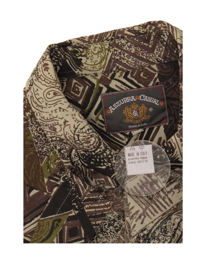 Azzurra muška košulja s apstraktnim uzorkom, velika zelena viskoza