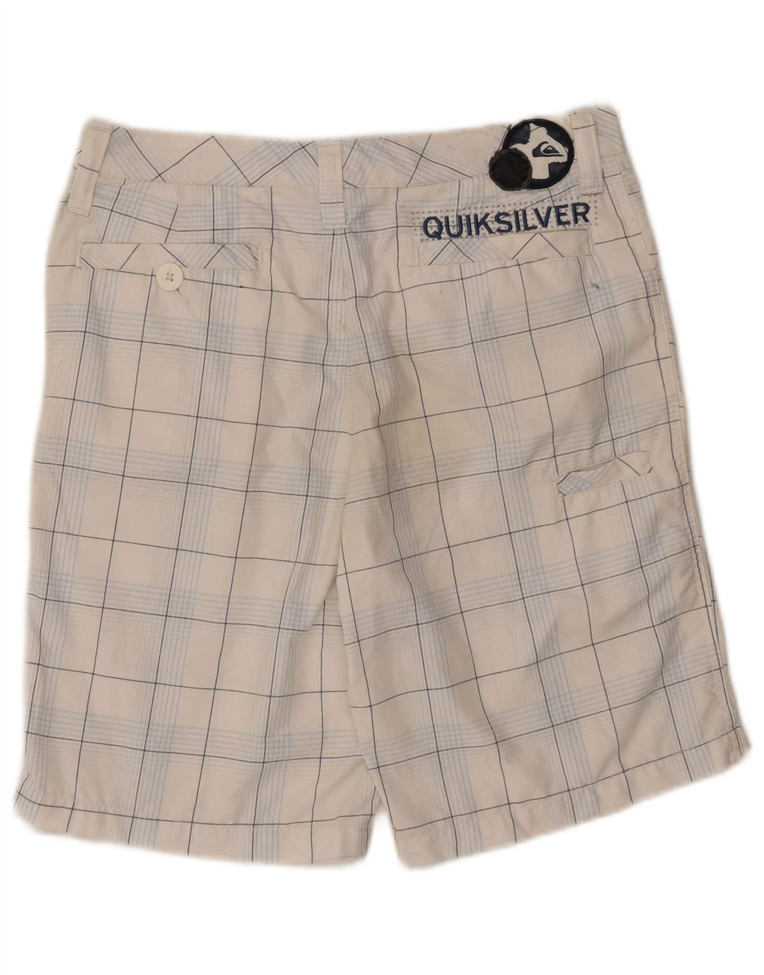 QUIKSILVER muške kratke hlače s grafičkim motivima W30 Srednje bijeli karirani poliester