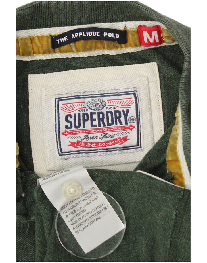 Superdry muška grafička polo majica Srednje zeleni pamuk
