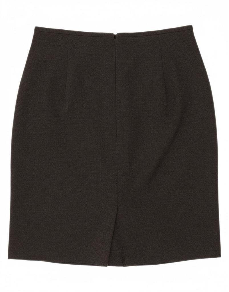 ESCADA Womens Elements Straight Skirt EU 38 Medium W30 Grey Wool Vintage Escada and Second-Hand Escada from Messina Hembry 