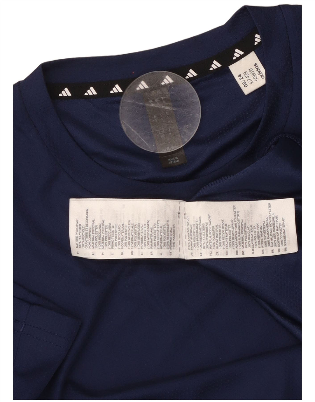 ADIDAS muška Aeroready majica kratkih rukava, mali tamnoplavi poliester