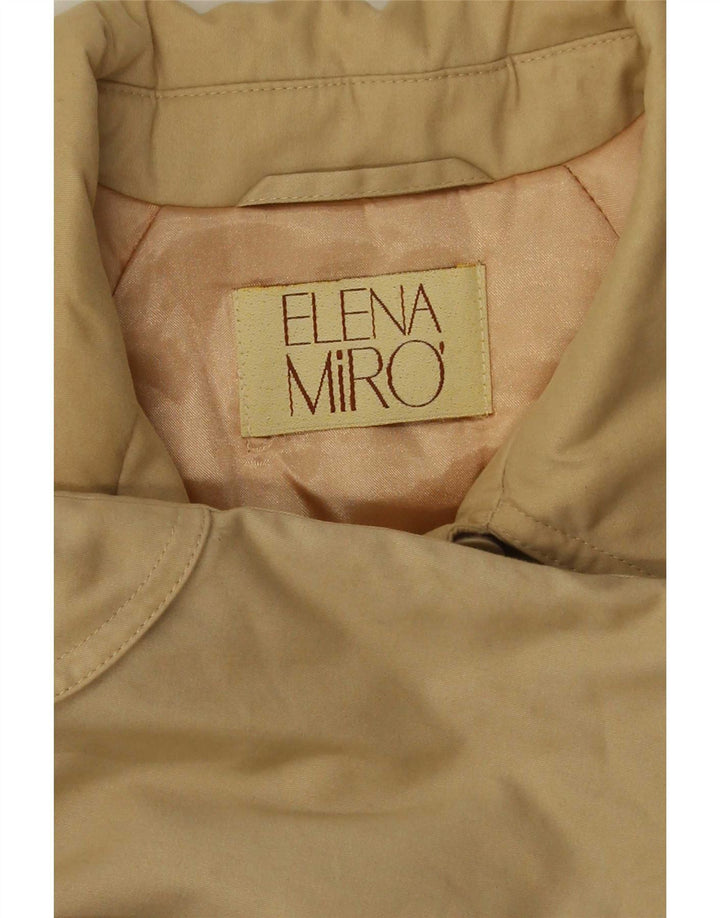 ELENA MIRO Ženski preveliki kaput UK 16 Large Beige Cotton