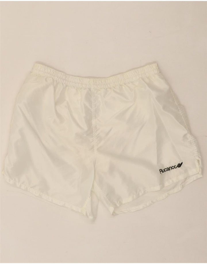 RUCANOR Mens Sport Shorts Large  White Polyamide Vintage Rucanor and Second-Hand Rucanor from Messina Hembry 