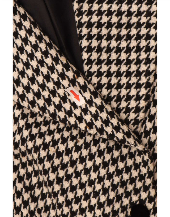 Vintage ženska jakna sa 3 gumba EU 44 XL crna houndstooth