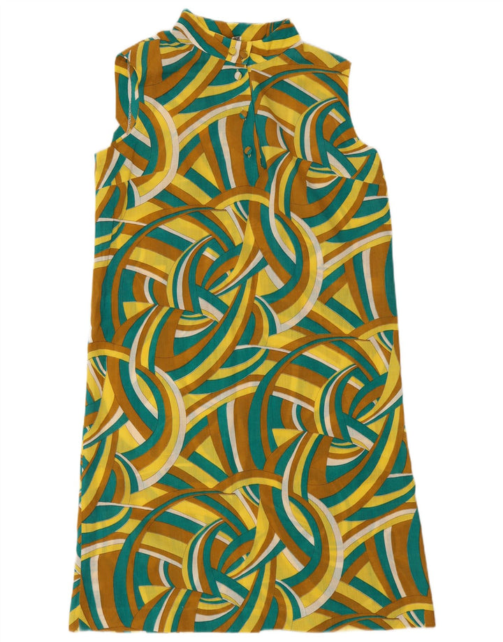 Vintage ženska haljina bez rukava IT 48 XL Višebojni geometrijski