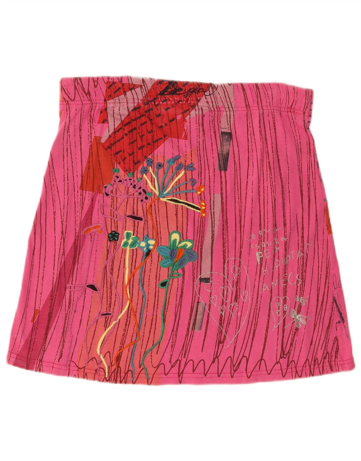 Desigual ženska grafička mini suknja srednje veličine W34 ružičasta