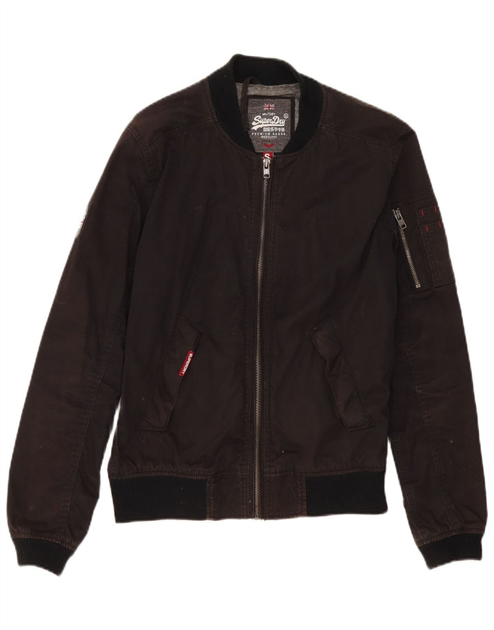 Superdry muška bomber jakna UK 36 Mala crna pamuk