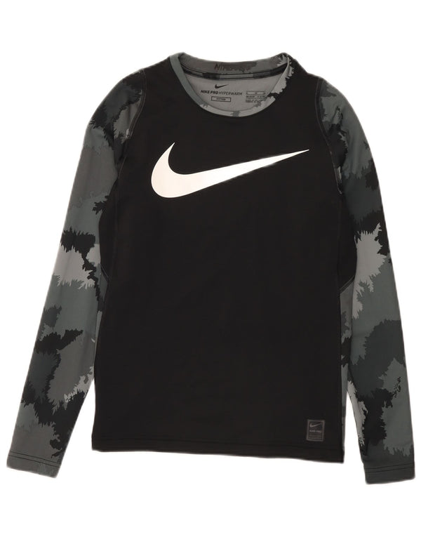 Nike Boys Fitted Graphic Majica dugih rukava 13-14 godina XL crna kamuflažna