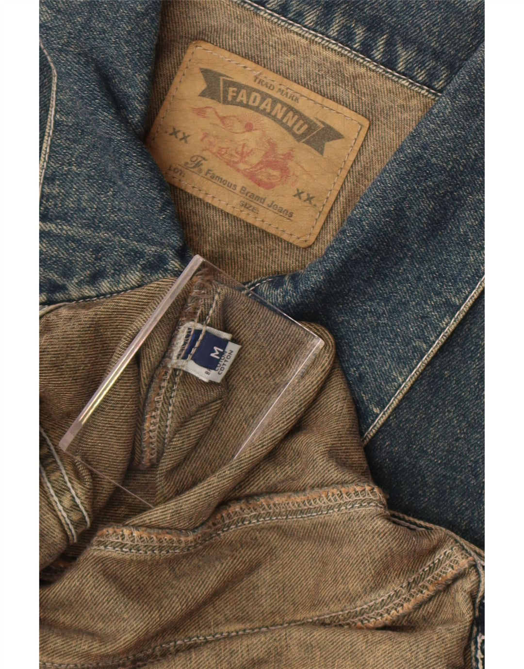 Vintage ženska traper jakna UK 14 srednje tamnoplavi pamuk