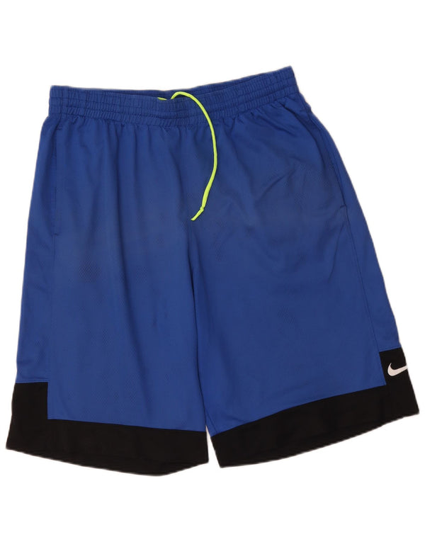 Nike muške Dri Fit sportske kratke hlače velike plave poliesterske boje