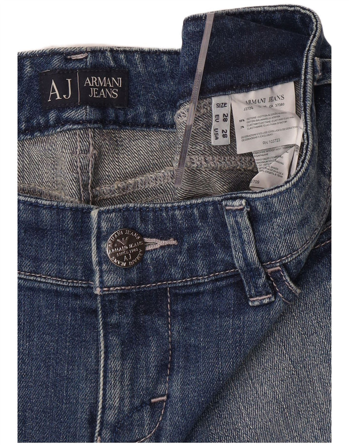 ARMANI Womens Slim Jeans W28 L34  Blue Cotton