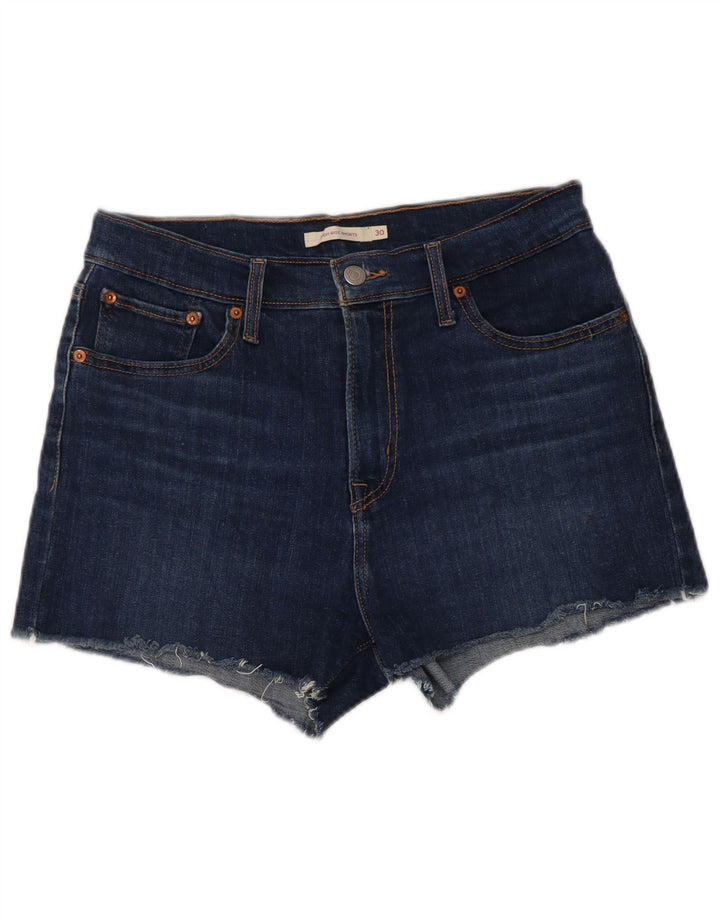 Levi's ženske kratke traper hlače visokog struka W30 srednje plavi pamuk