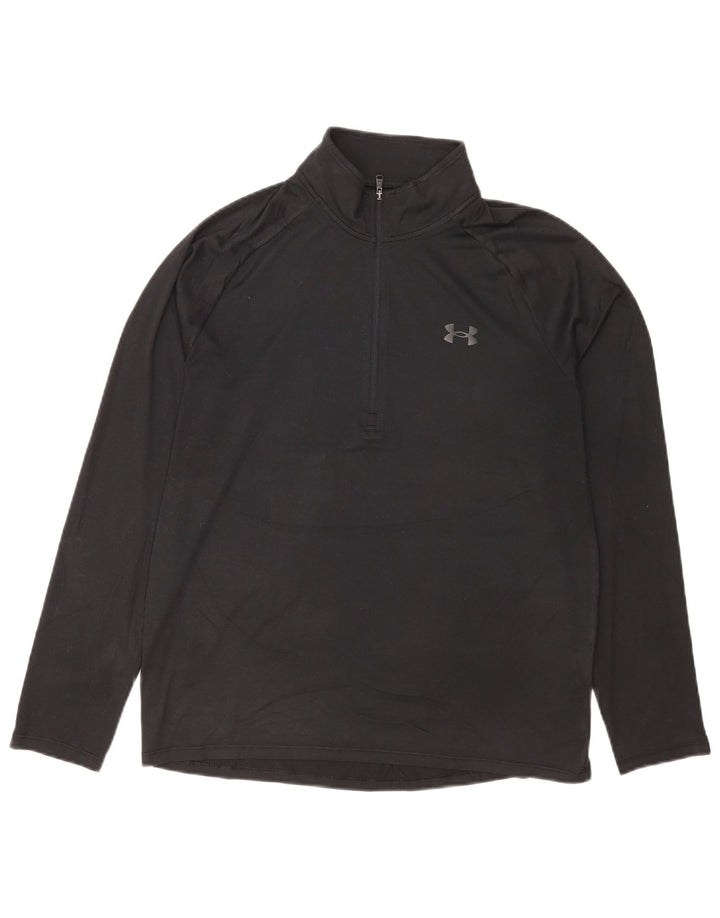 Under Armour, gornji dio trenirke s patentnim izrezom, srednje crne boje