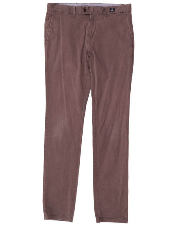 TOMMY HILFIGER Muške uske chino hlače W33 L34 Sivi pamuk