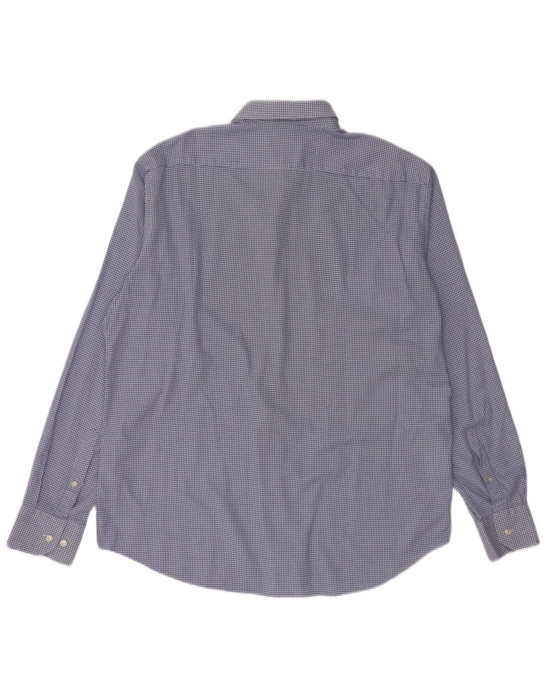 HUGO BOSS Muška košulja standardnog kroja, veličina 44 17 1/2 XL, plavi pamuk s ptičijim zubima