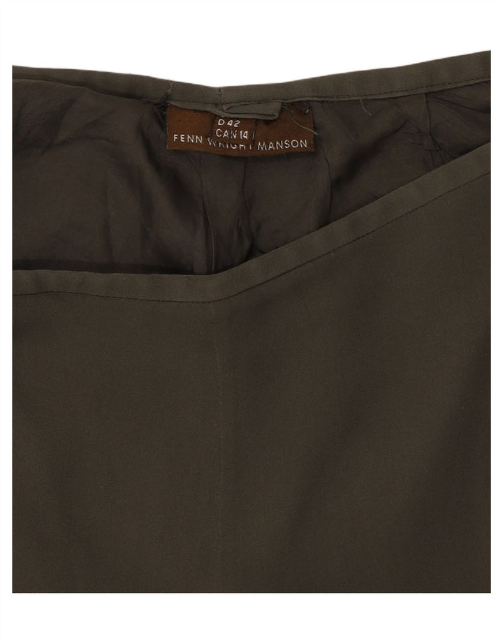 FENN WRIGHT MANSON Womens Casual Trousers EU 42 Large W32 L29 Khaki