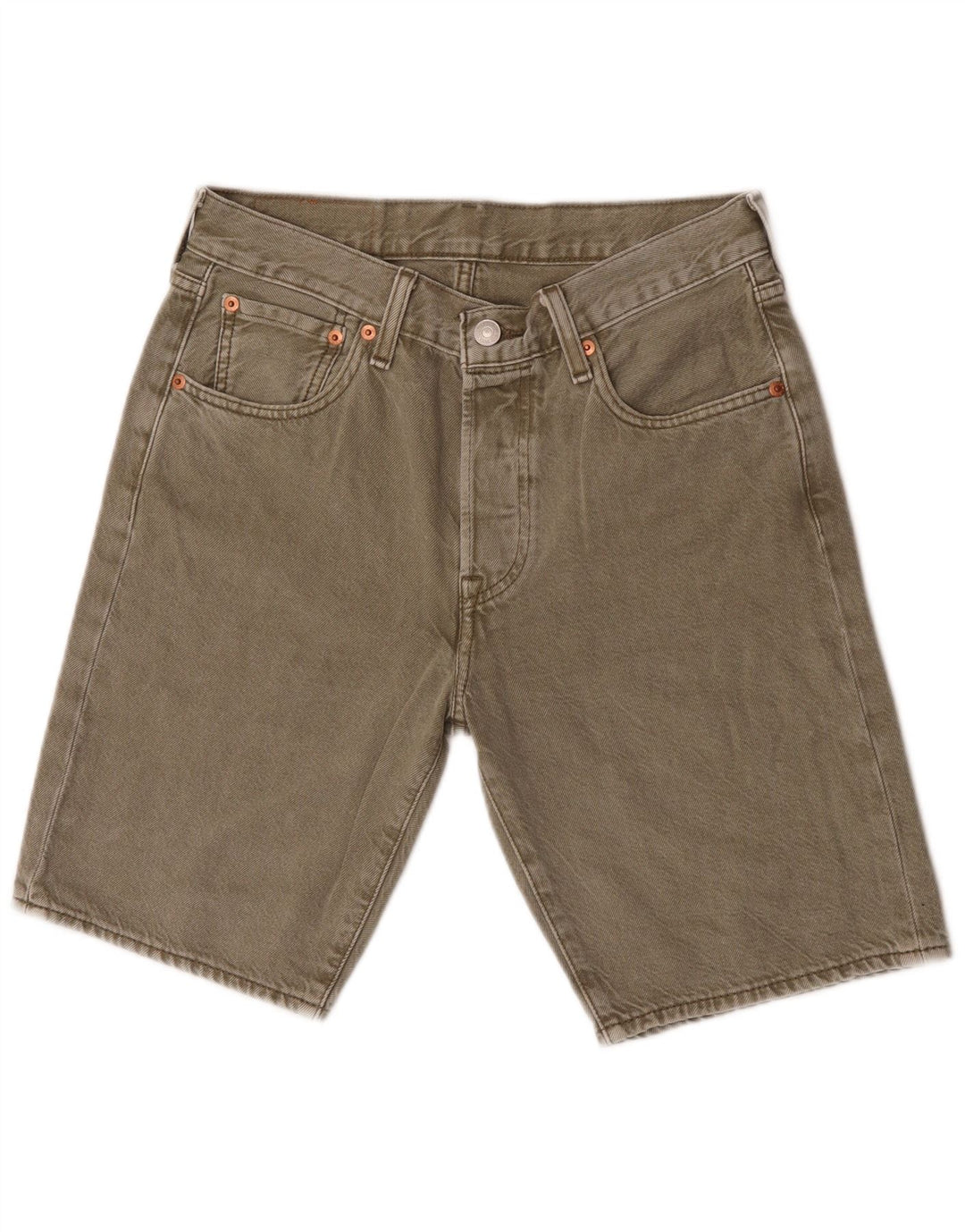 Levi's muške kratke traper hlače 501 W28, mali kaki pamuk