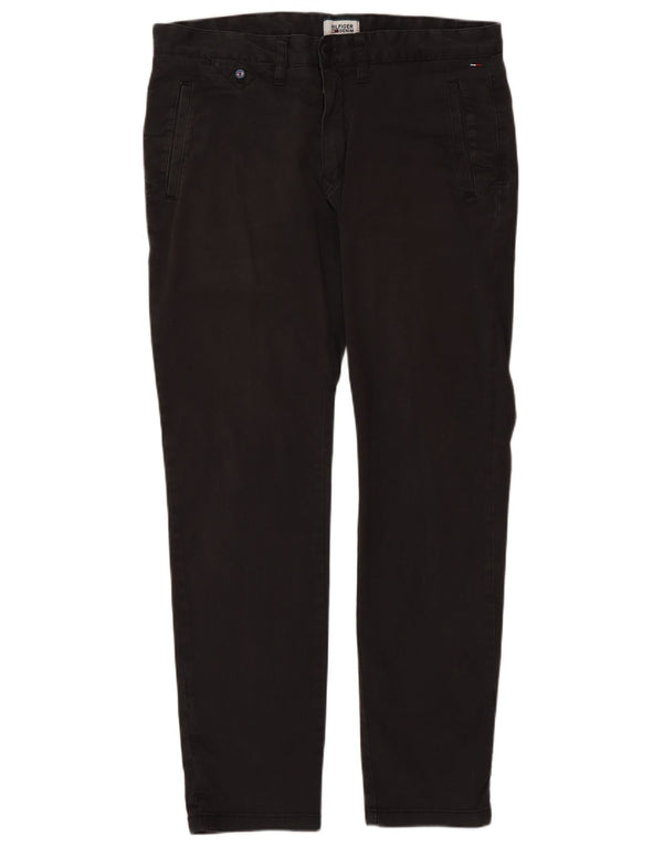 TOMMY HILFIGER Muške ravne chino hlače W33 L32 Sivi pamuk