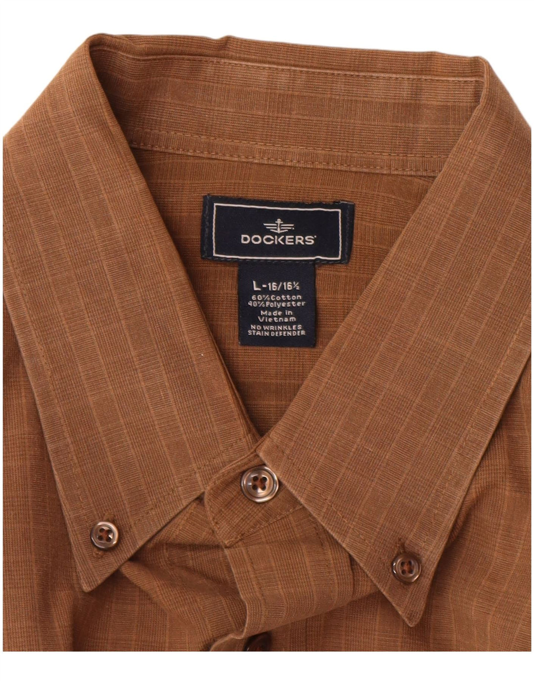 Dockers muška košulja veličina 16 16 1/2 veliki smeđi pamuk od ginghama