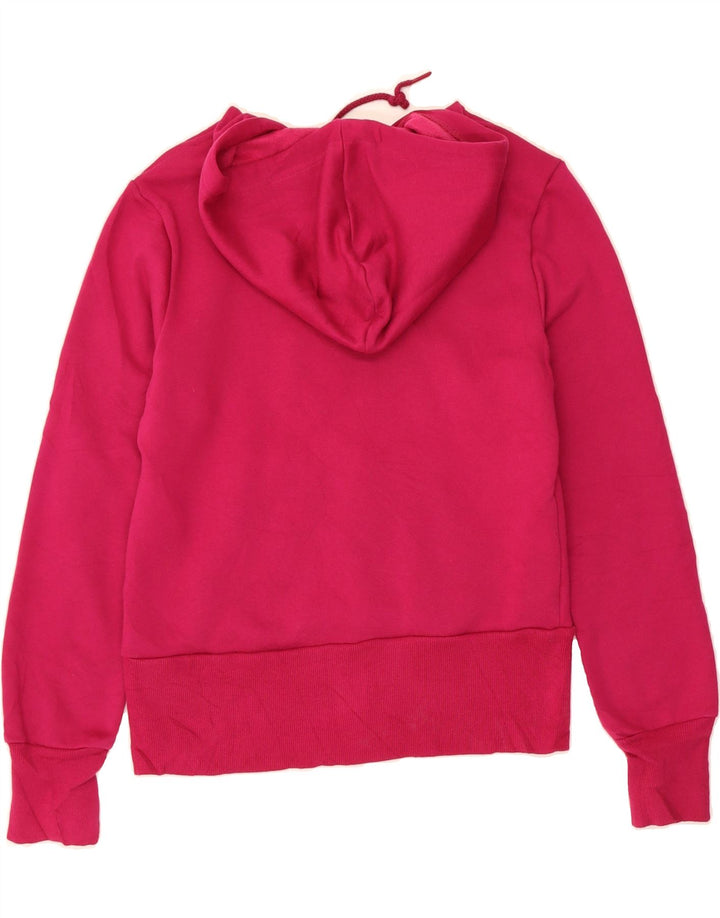 ADIDAS Womens Graphic Hoodie Jumper UK 12 Medium Pink Polyester Vintage Adidas and Second-Hand Adidas from Messina Hembry 
