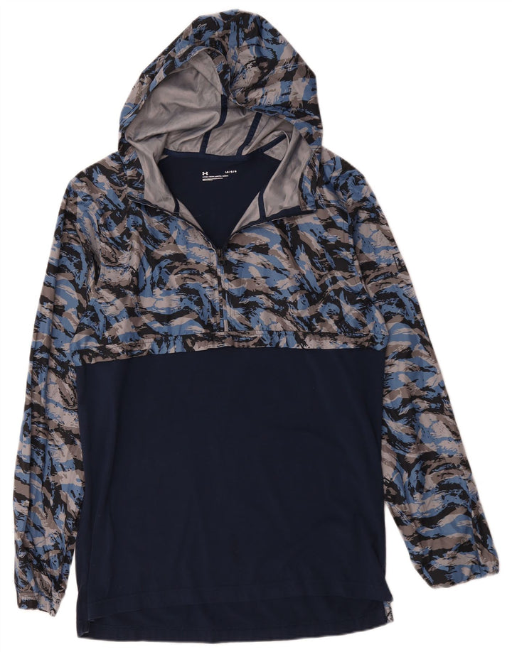 Under Armour muški pulover s kapuljačom, veliki, tamnoplavi kamuflažni gornji dio
