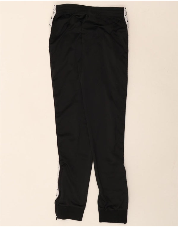 KAPPA Mens Graphic Tracksuit Trousers Joggers Small Black Colourblock