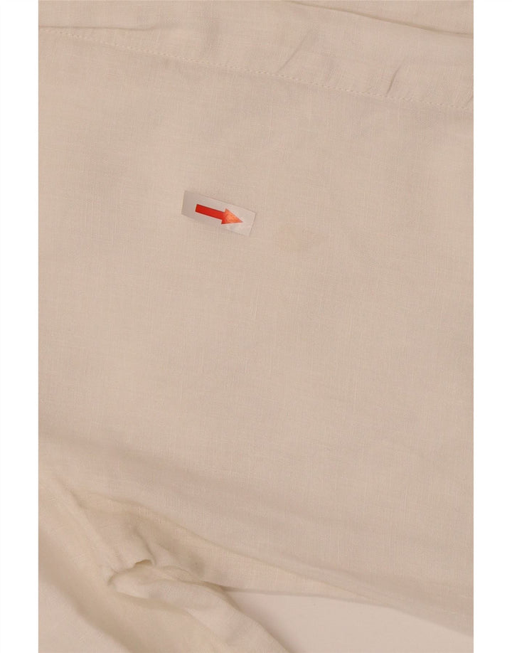 Max Mara ženska košulja UK 10 mala bijela lanena