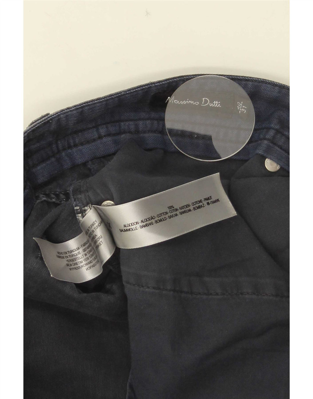 Massimo Dutti muške ravne traperice EU 40 srednje W31 L30 tamnoplavi pamuk