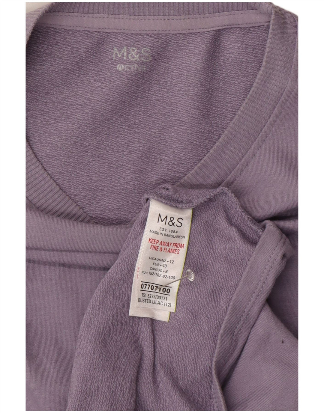 Marks & Spencer ženski džemper UK 12 Srednje ljubičasti pamuk