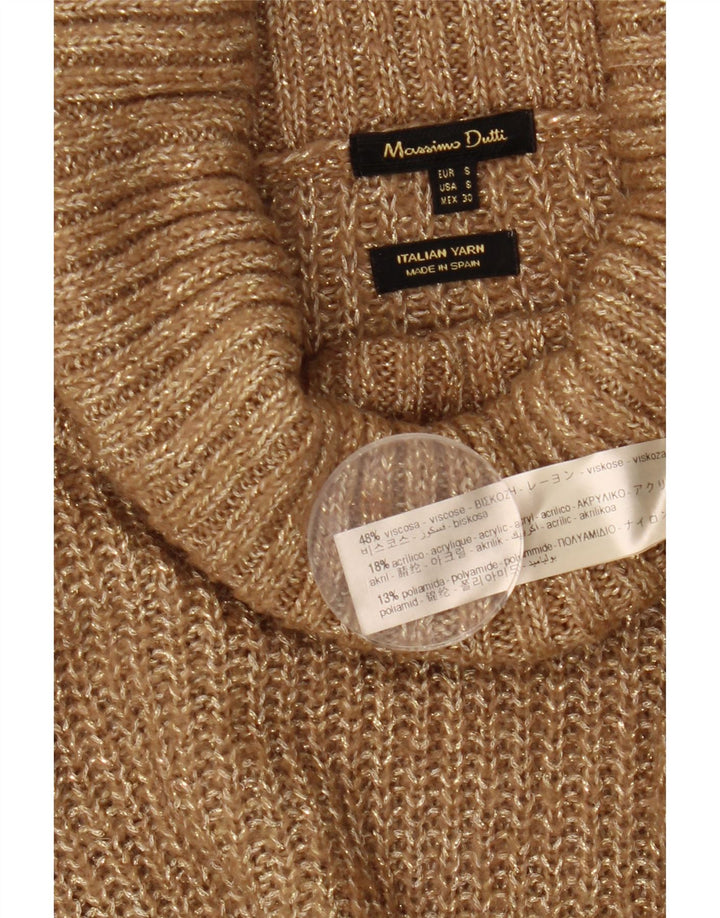 Massimo Dutti ženski pulover s rol izrezom UK 10 Small Beige Flected